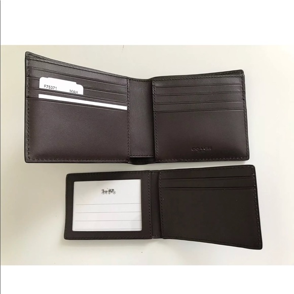 100% Authentic Coach Men’s Embossed Wallet Double - Picture 7 of 8